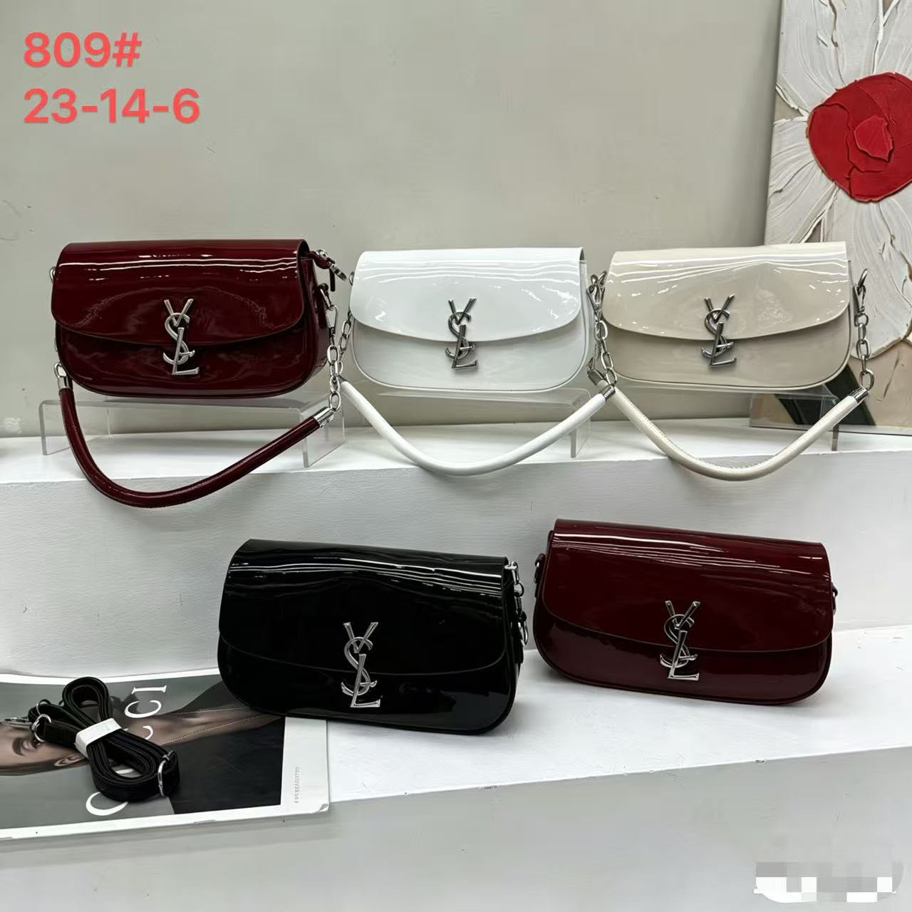 Elegant Glossy Shoulder Bag