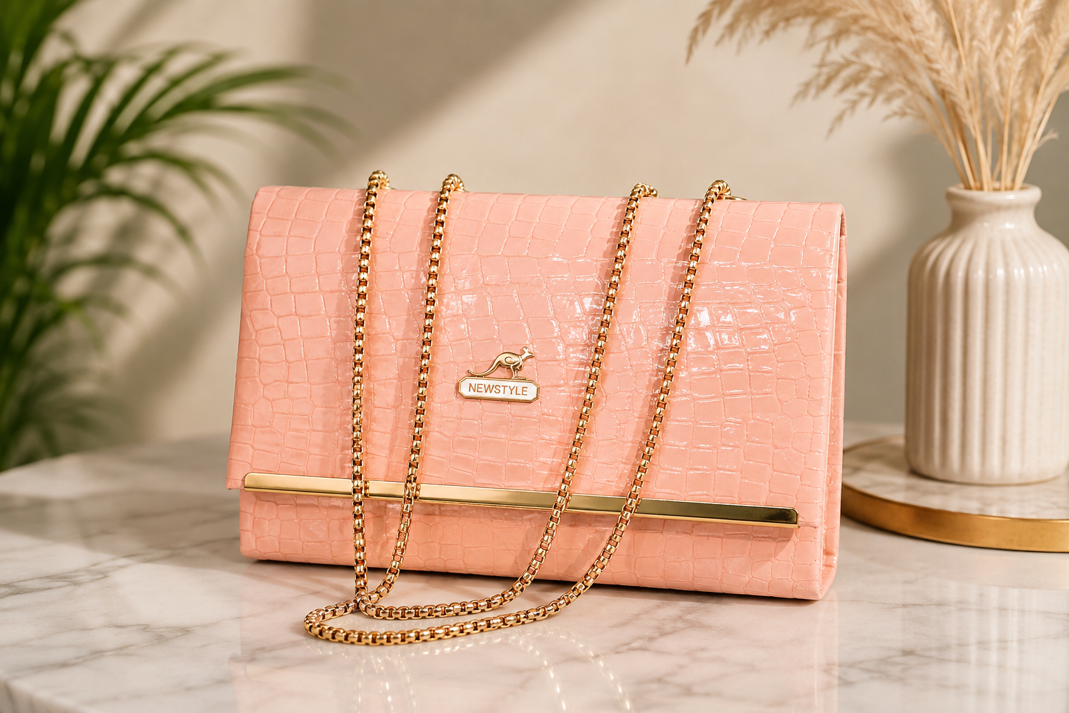 ✨ Premium Crocodile Texture Chain Shoulder Bag