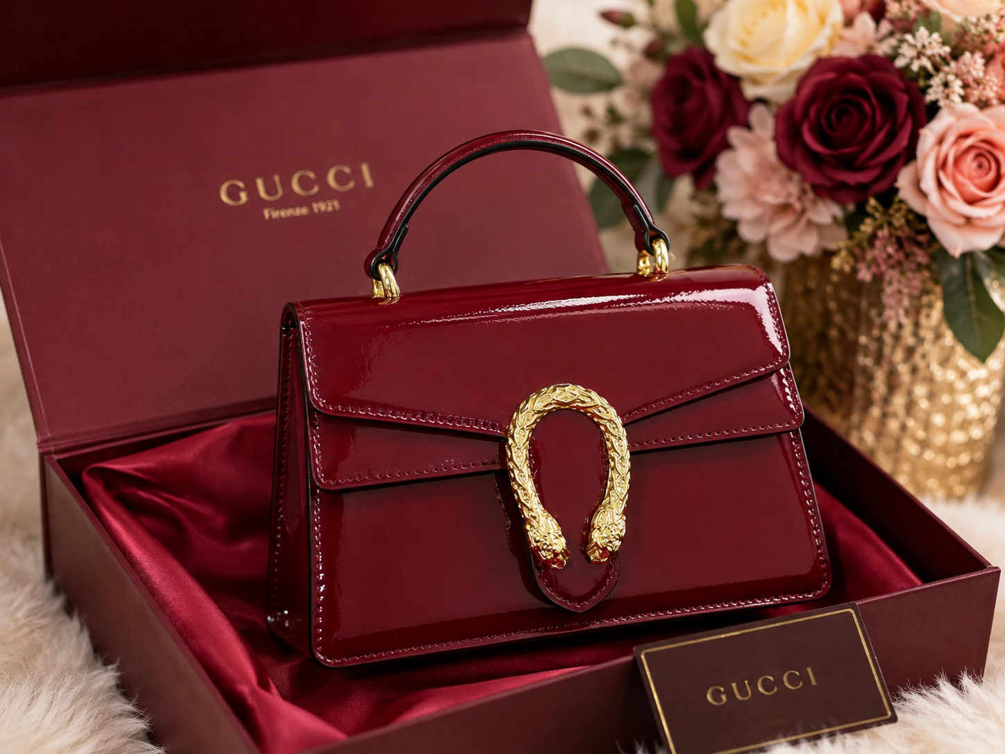 Luxury Glossy Horsebit Handbag