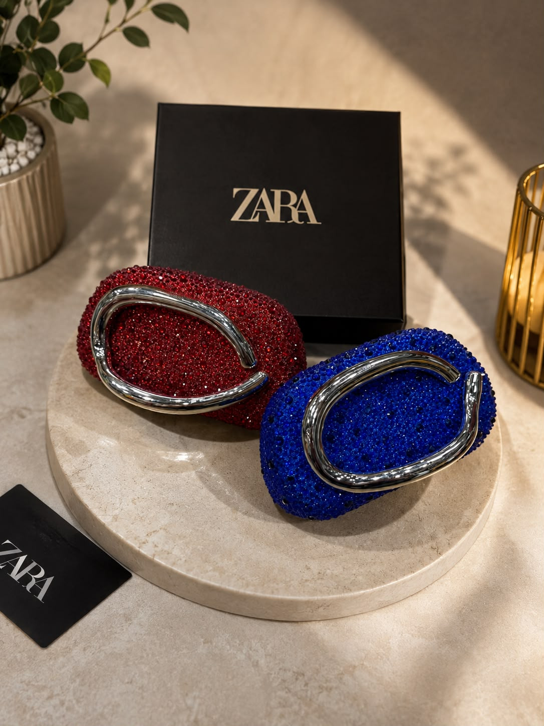 Zara Beaded Mini Handbag / Clutch