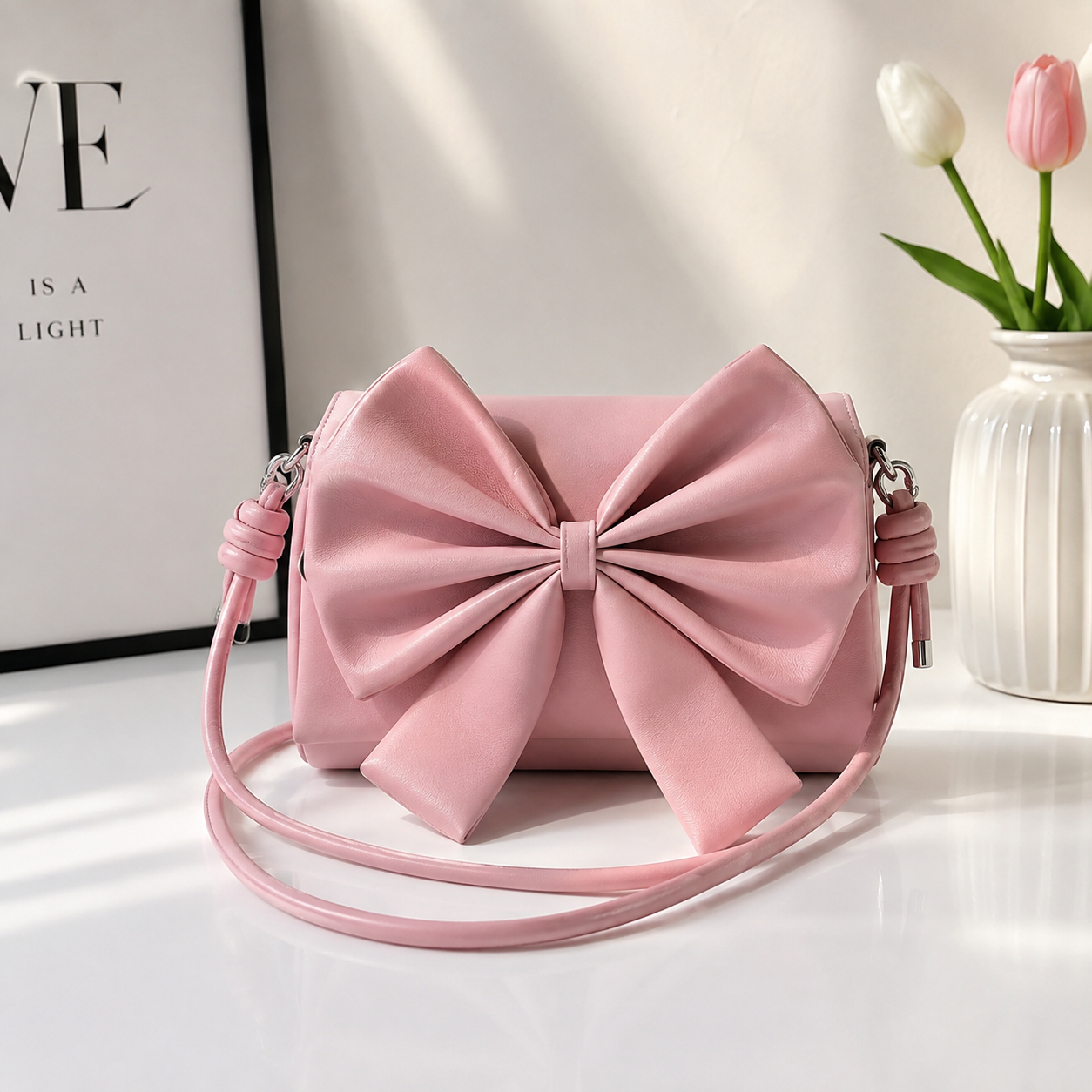Elegant Bow Shoulder Bag