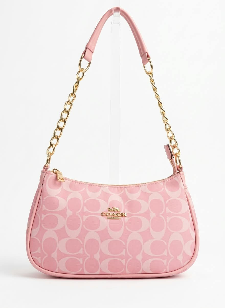 Pink Chain Shoulder Bag