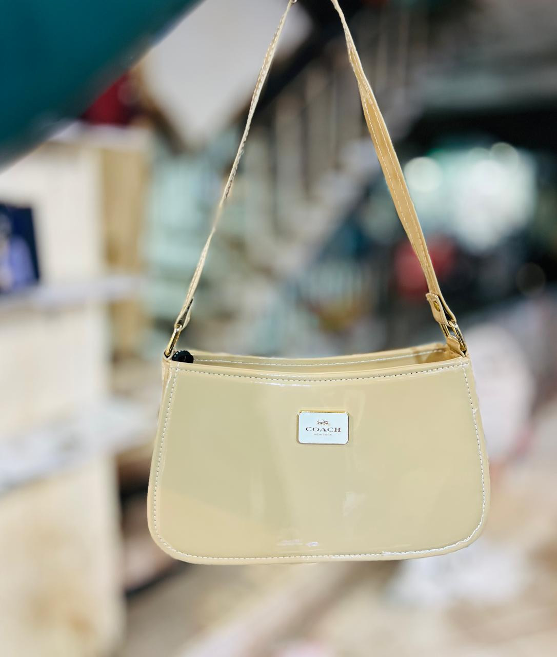 Coach Style Mini Shoulder Bag – Cream